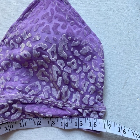 Shein Plus Size Burnout Velvet Leopard Print High Waist Bikini Set - Picture 8 of 10